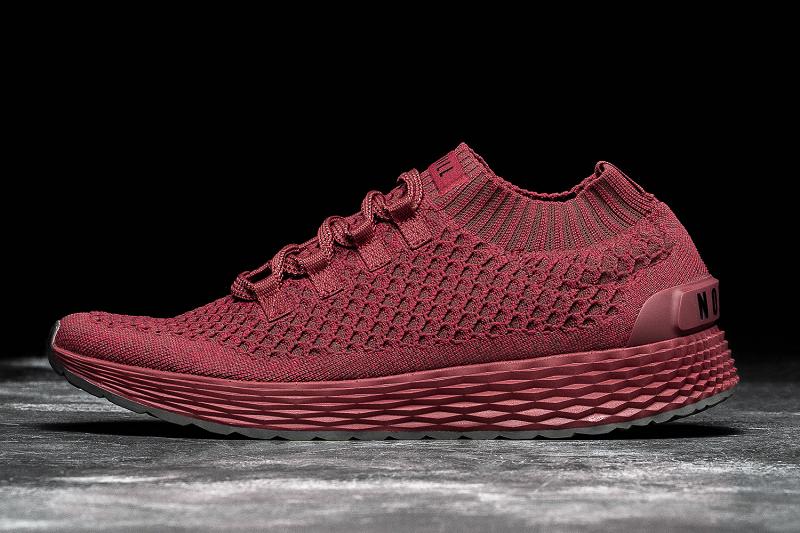 Red Nobull Crimson Knit Runner Men\'s Running Shoes | CA I1056L